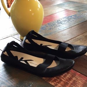 Anne Klein Sport Black Leather Slip Ons